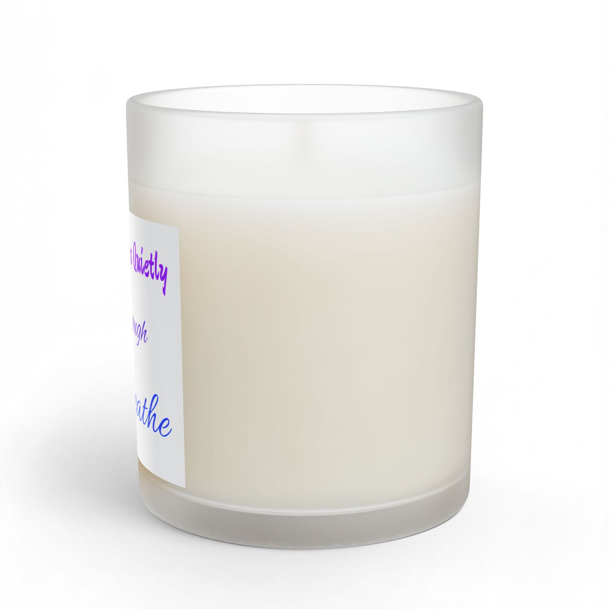 Healing Enters Quietly 11oz Glass Candle — Calming Aromatherapy Gift - Quotes To Heal By