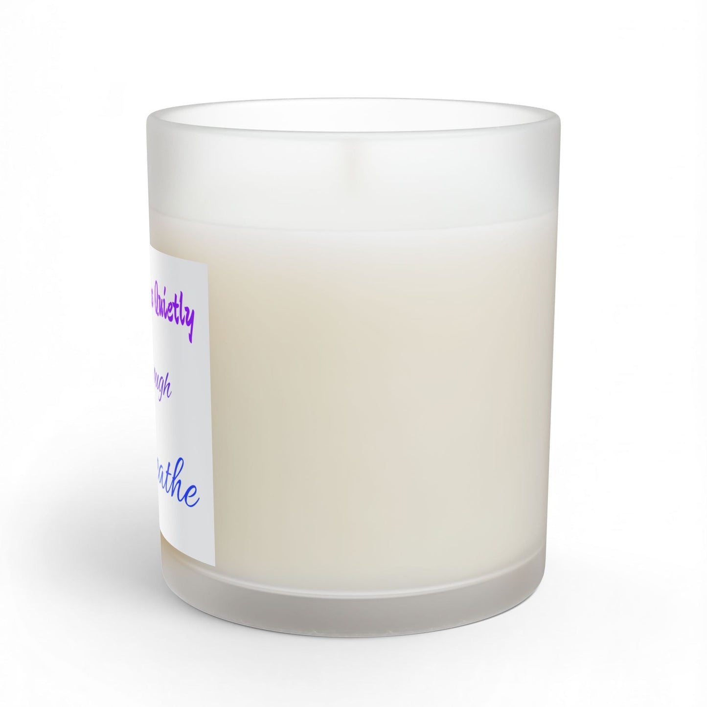 Healing Enters Quietly 11oz Glass Candle — Calming Aromatherapy Gift - Quotes To Heal By