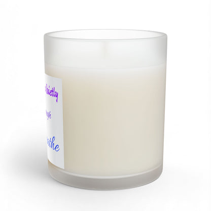 Healing Enters Quietly 11oz Glass Candle — Calming Aromatherapy Gift - Quotes To Heal By