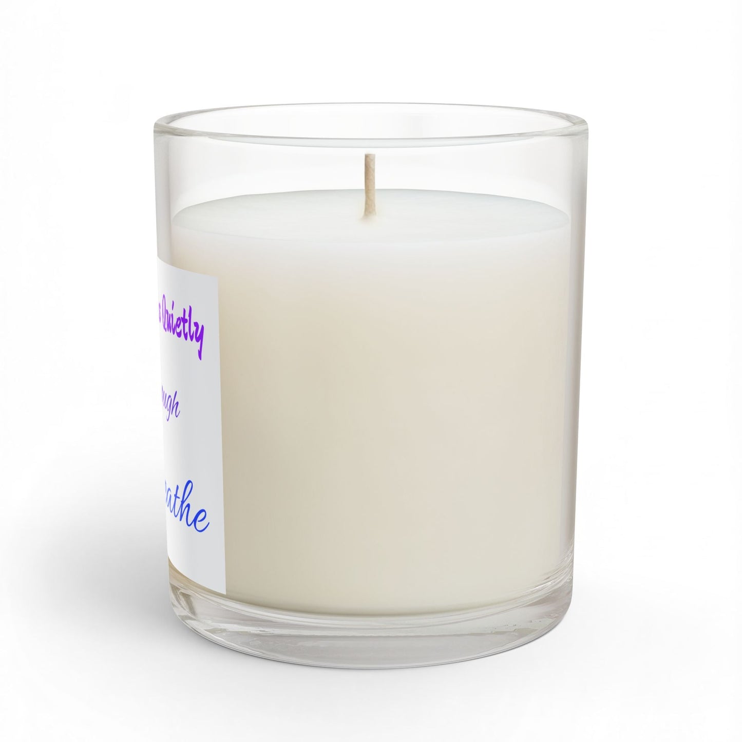 Healing Enters Quietly 11oz Glass Candle — Calming Aromatherapy Gift - Quotes To Heal By