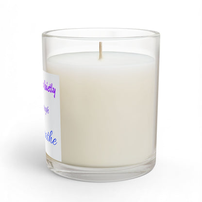 Healing Enters Quietly 11oz Glass Candle — Calming Aromatherapy Gift - Quotes To Heal By