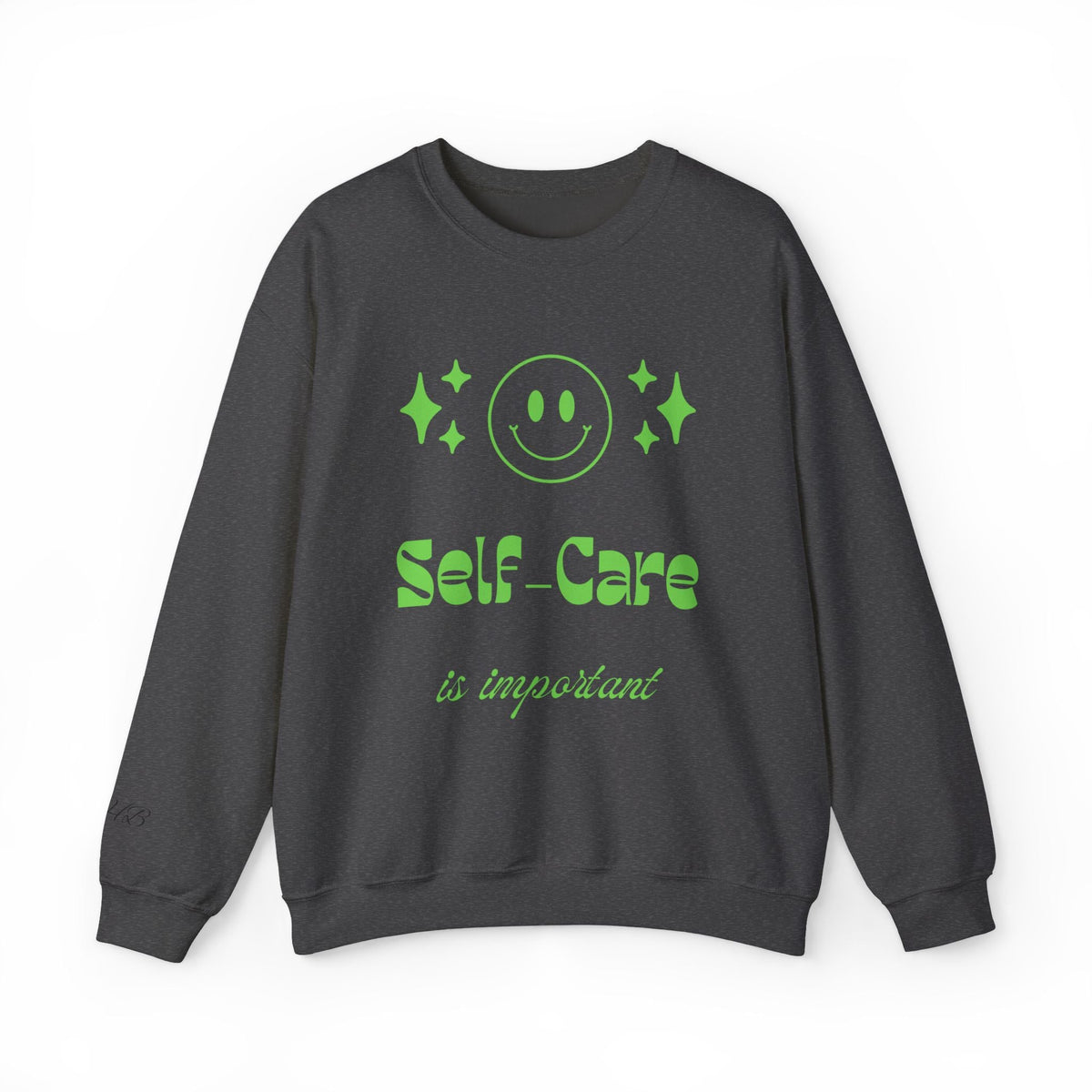 Self Care Ghost Sweatshirt | Cute Green Ghost Self - Care Crewneck - Quotes To Heal By
