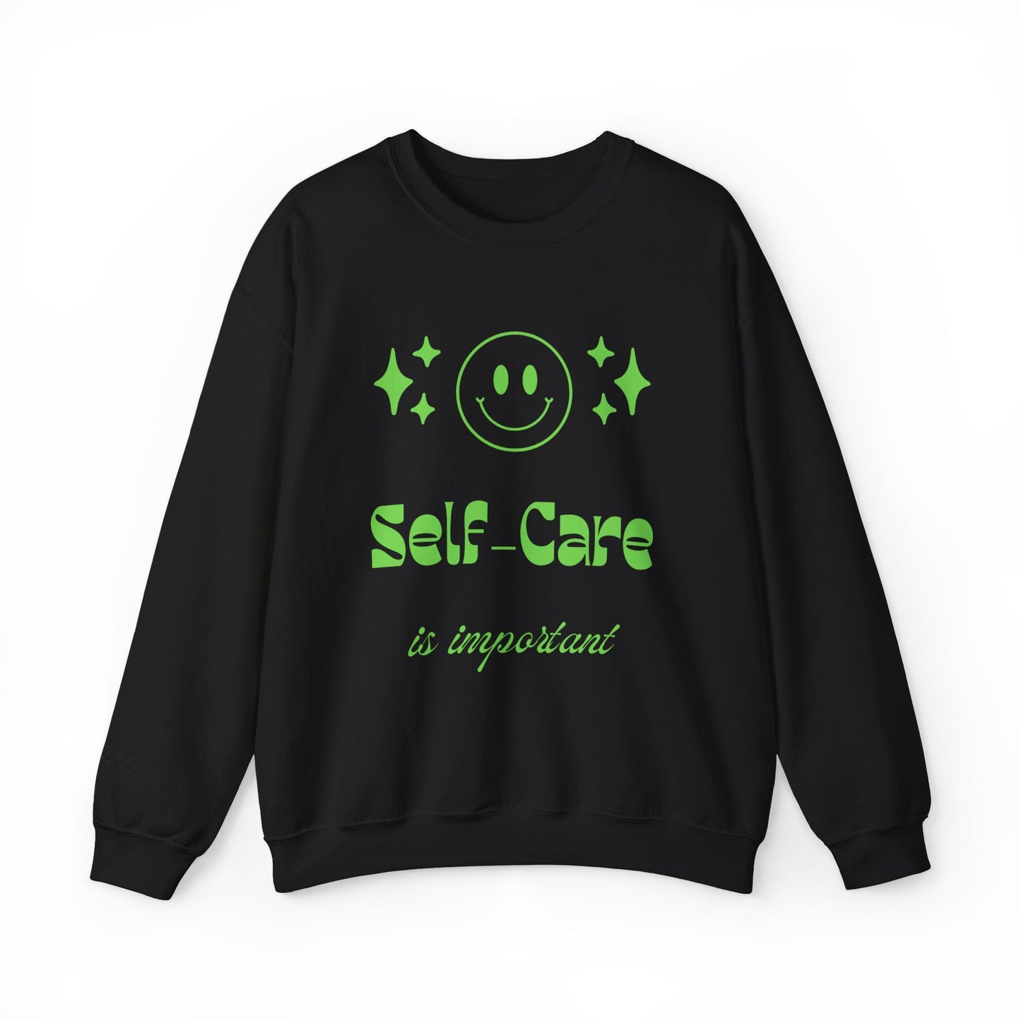 Self Care Ghost Sweatshirt | Cute Green Ghost Self - Care Crewneck - Quotes To Heal By